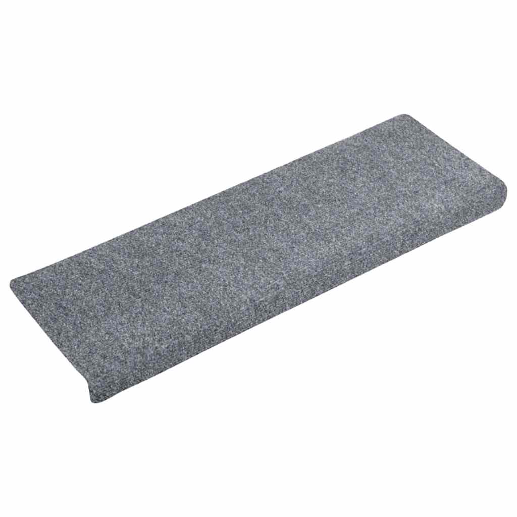 Vidaxl trapmatten zelfklevend 5 stuks 65x21x4 cm lichtgrijs rechthoekige rand