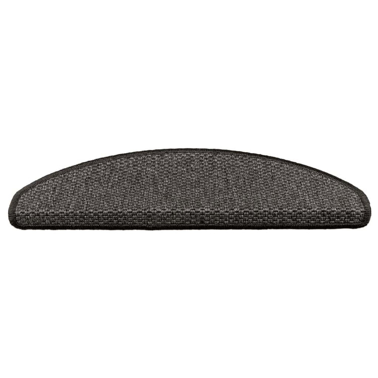 Vidaxl trapmatten zelfklevend 15st sisal-look 65x21x4cm antracietkleur