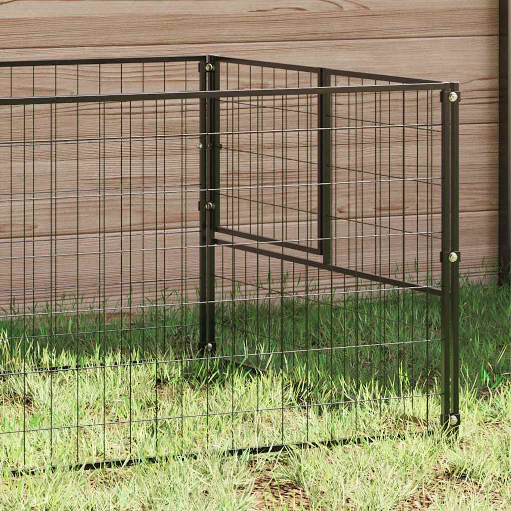 Vidaxl hondenkennel 100x100x70 cm staal zwart