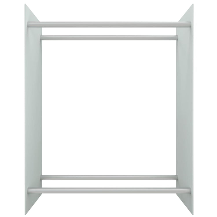 Vidaxl haardhoutrek 80x35x100 cm gehard glas wit