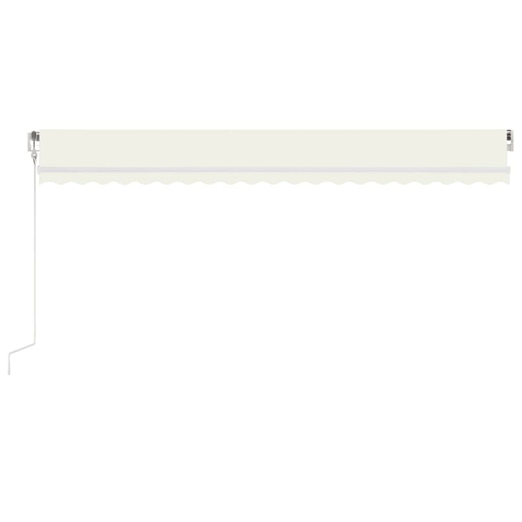 VidaXL Luifel automatisch met LED en windsensor 500x300 cm crèmekleur