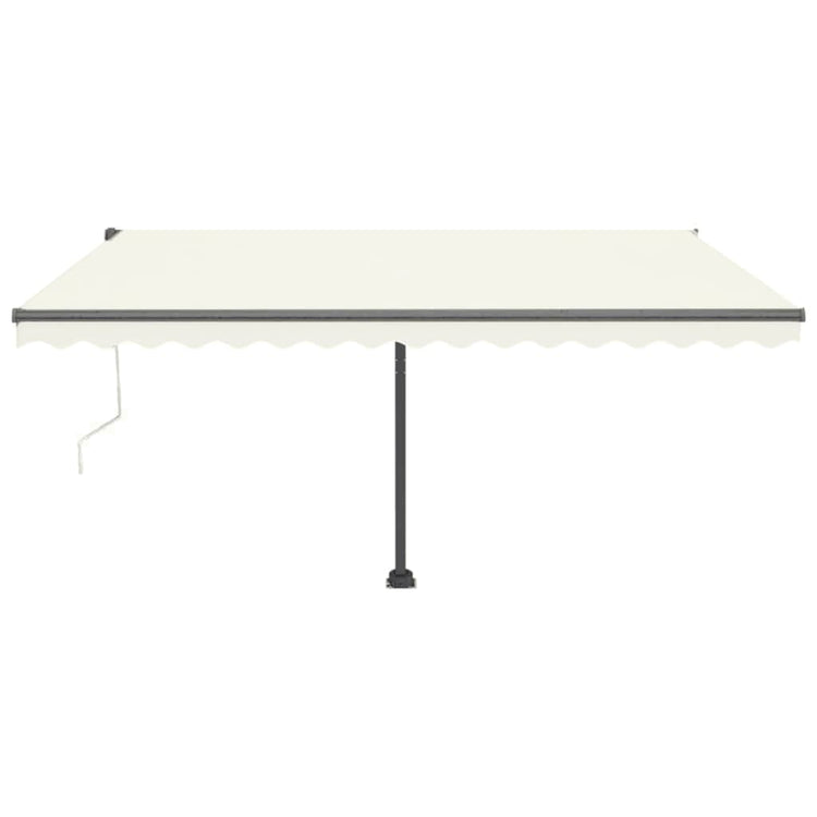 VidaXL Luifel automatisch met LED en windsensor 450x300 cm crèmekleur