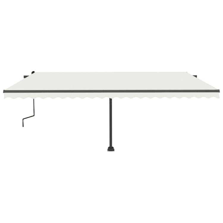 VidaXL Luifel vrijstaand handmatig uittrekbaar 500x350 cm crèmekleurig