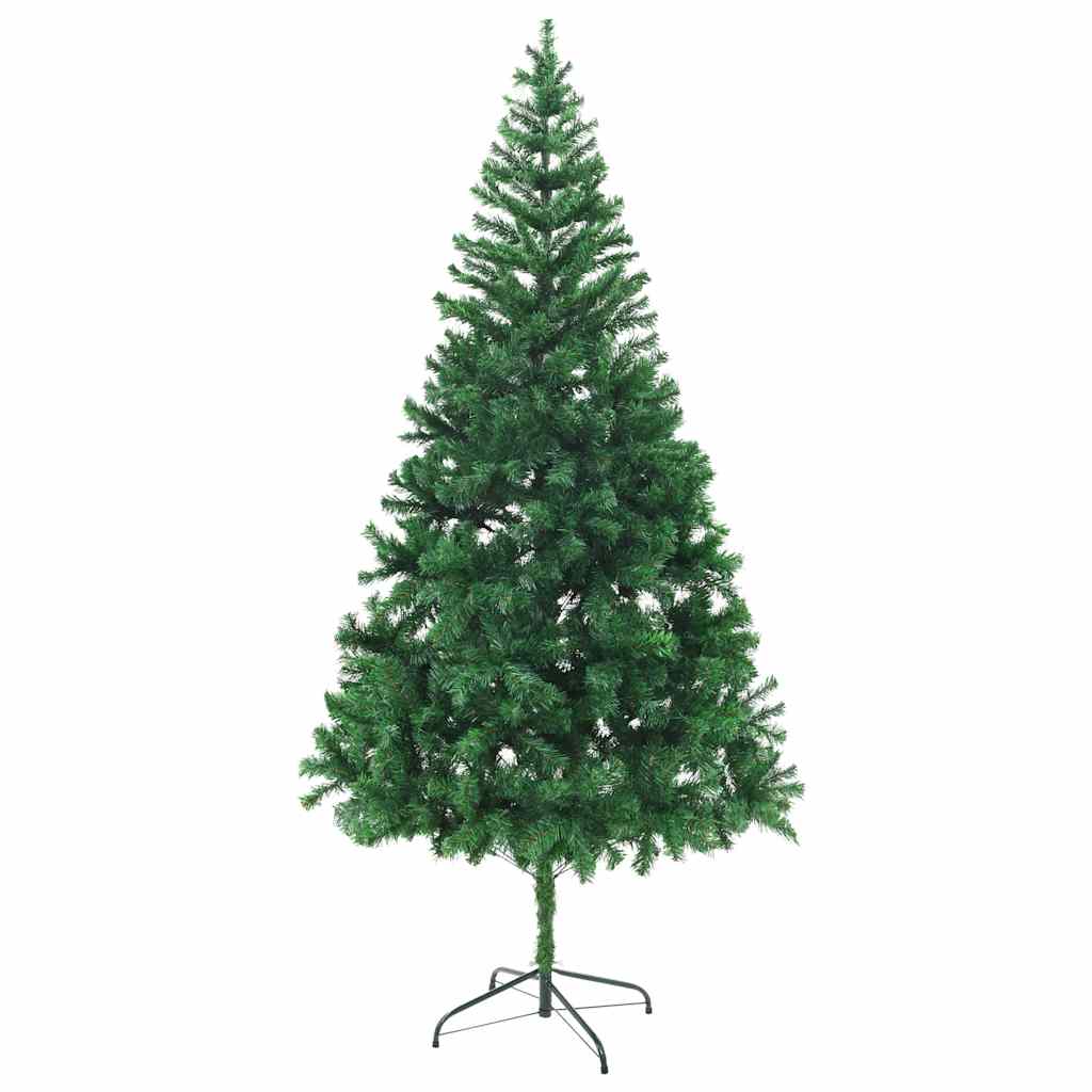 Vidaxl kunstkerstboom met verlichting en kerstballen 910 takken 210 cm