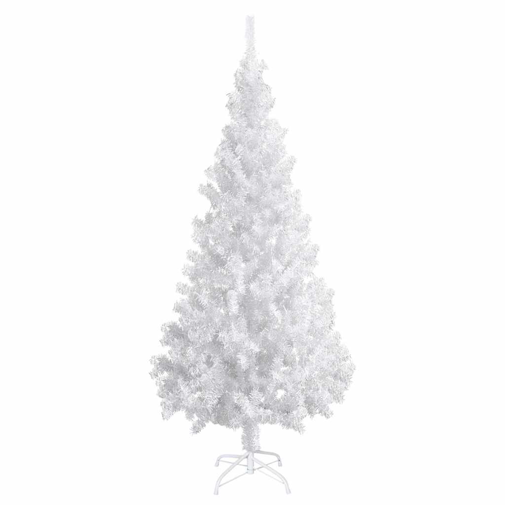 Vidaxl kunstkerstboom met verlichting en kerstballen 180 cm pvc wit