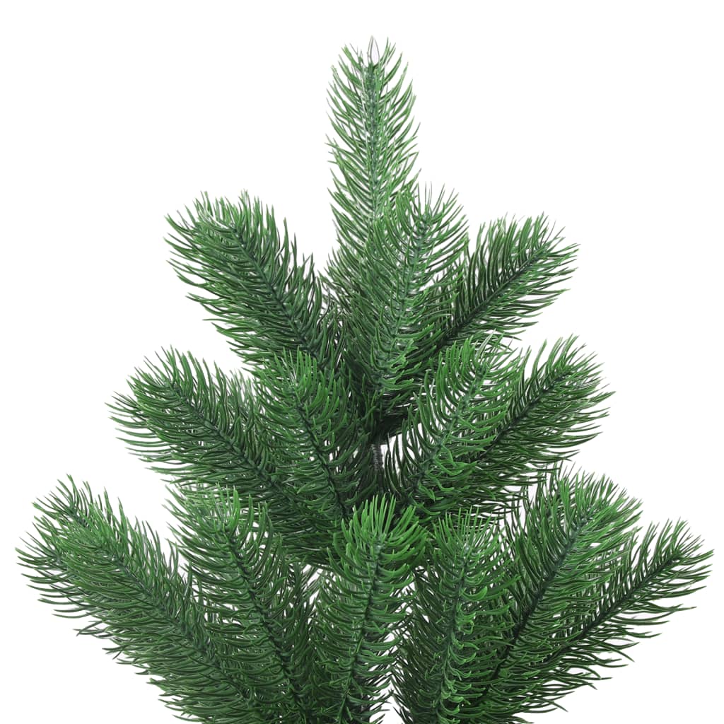 VidaXL Kunstkerstboom Nordmann met LED's en kerstballen 210 cm groen