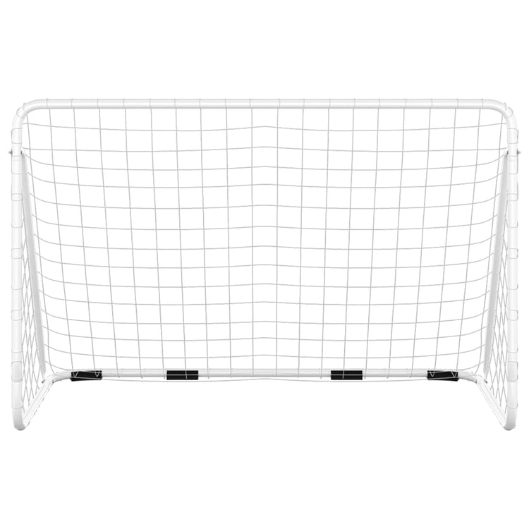 Vidaxl voetbaldoel met net 180x90x120 cm staal wit
