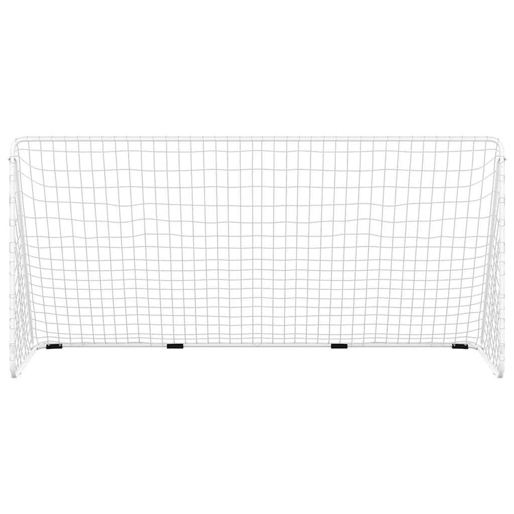 Vidaxl voetbaldoel met net 366x122x182 cm staal wit