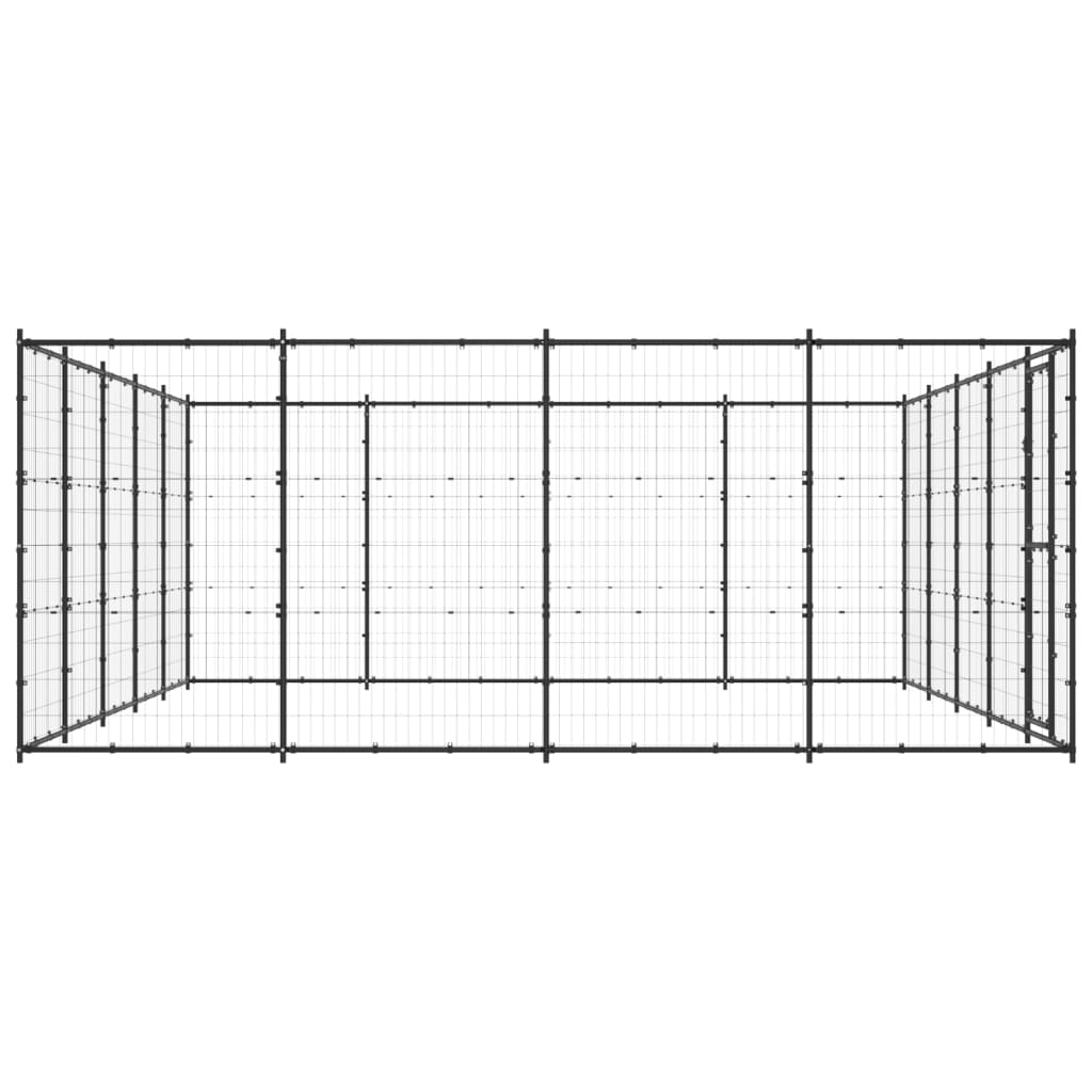 VidaXL Hondenkennel 24,2 m² staal