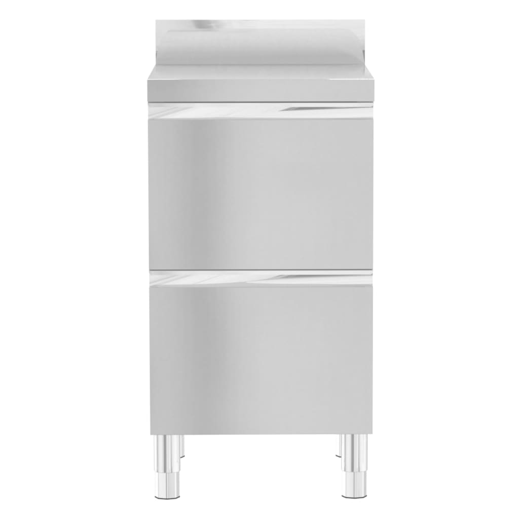 VidaXL Keukenkasten commercieel 3 st roestvrij staal