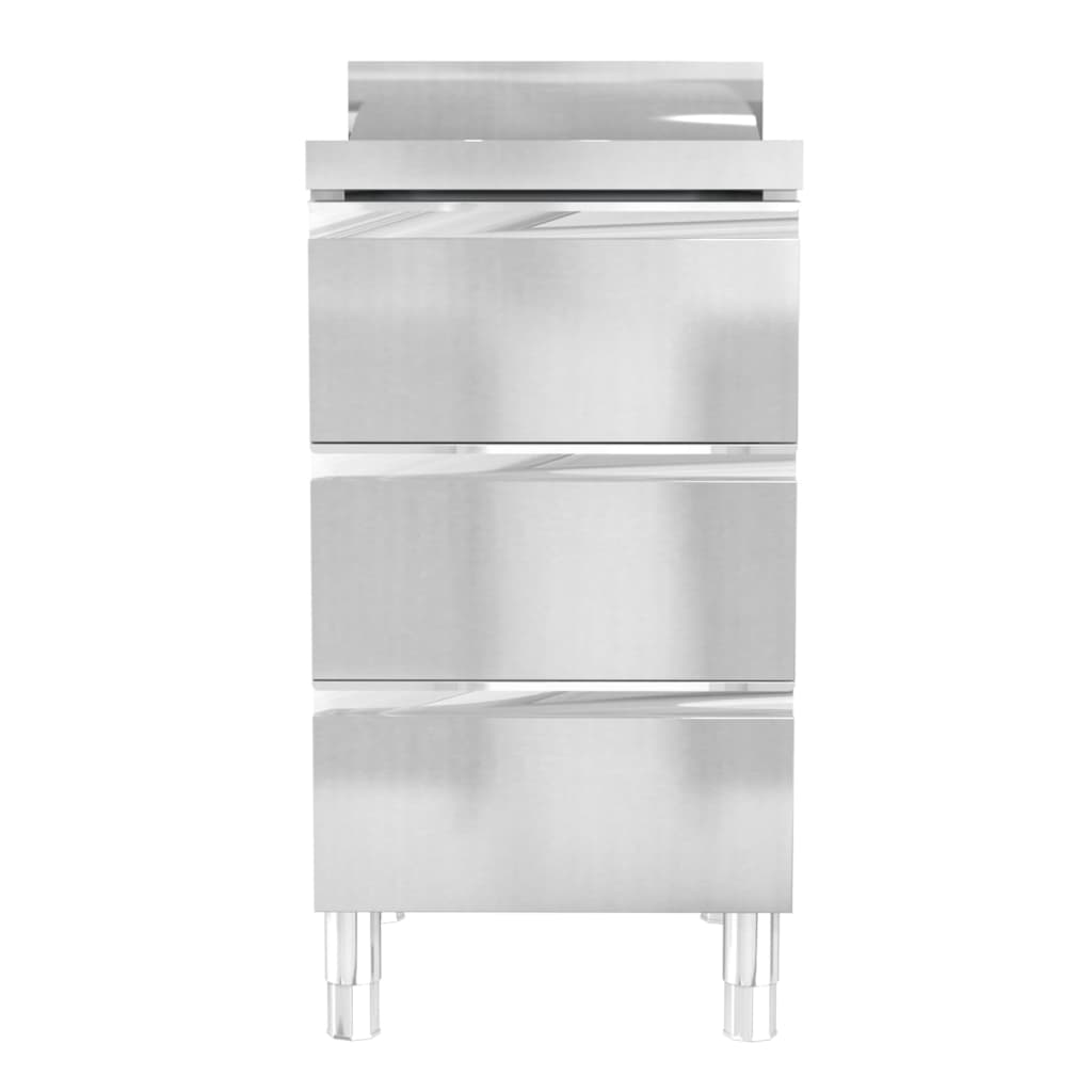 VidaXL Keukenkasten commercieel 3 st roestvrij staal