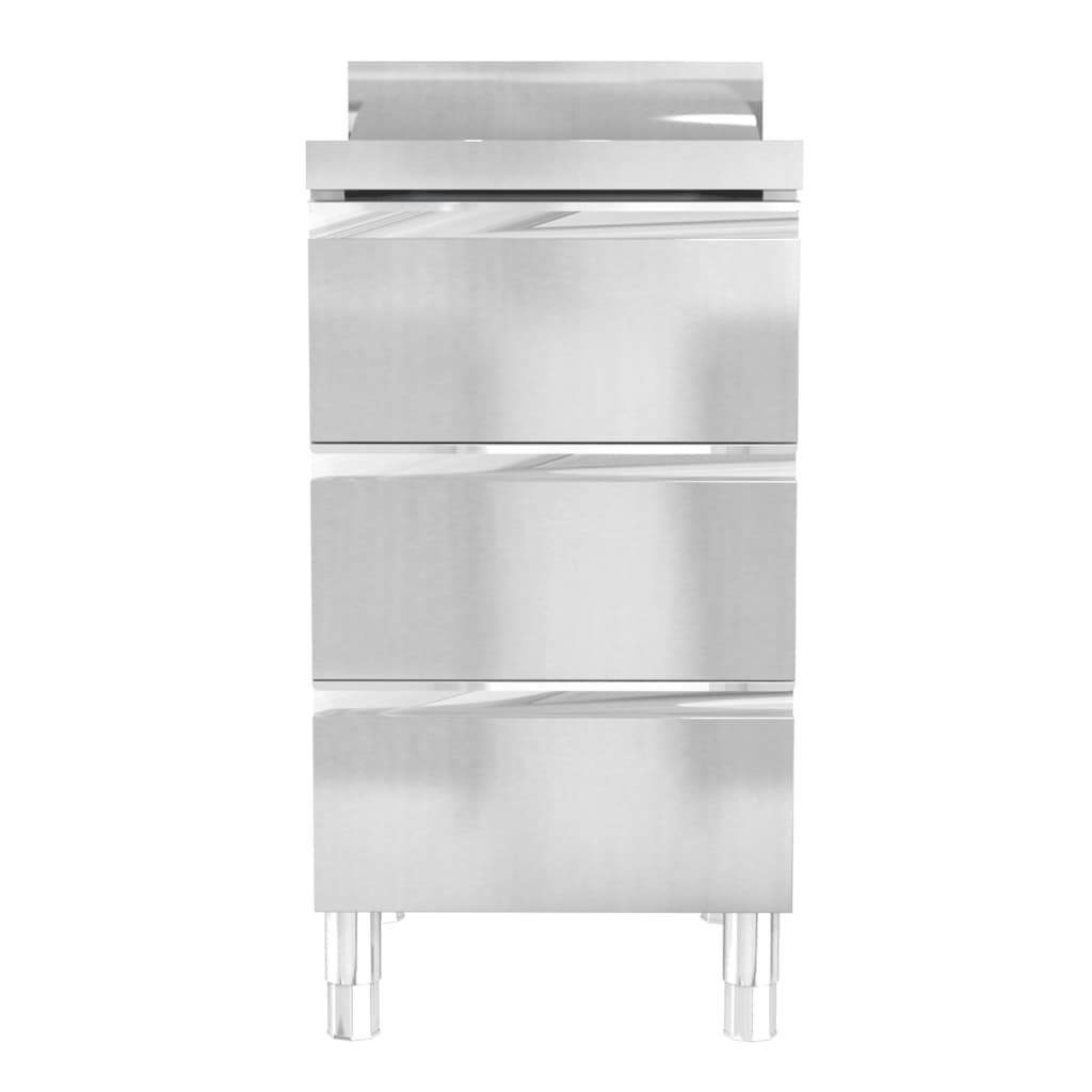 VidaXL Keukenkasten commercieel 3 st roestvrij staal
