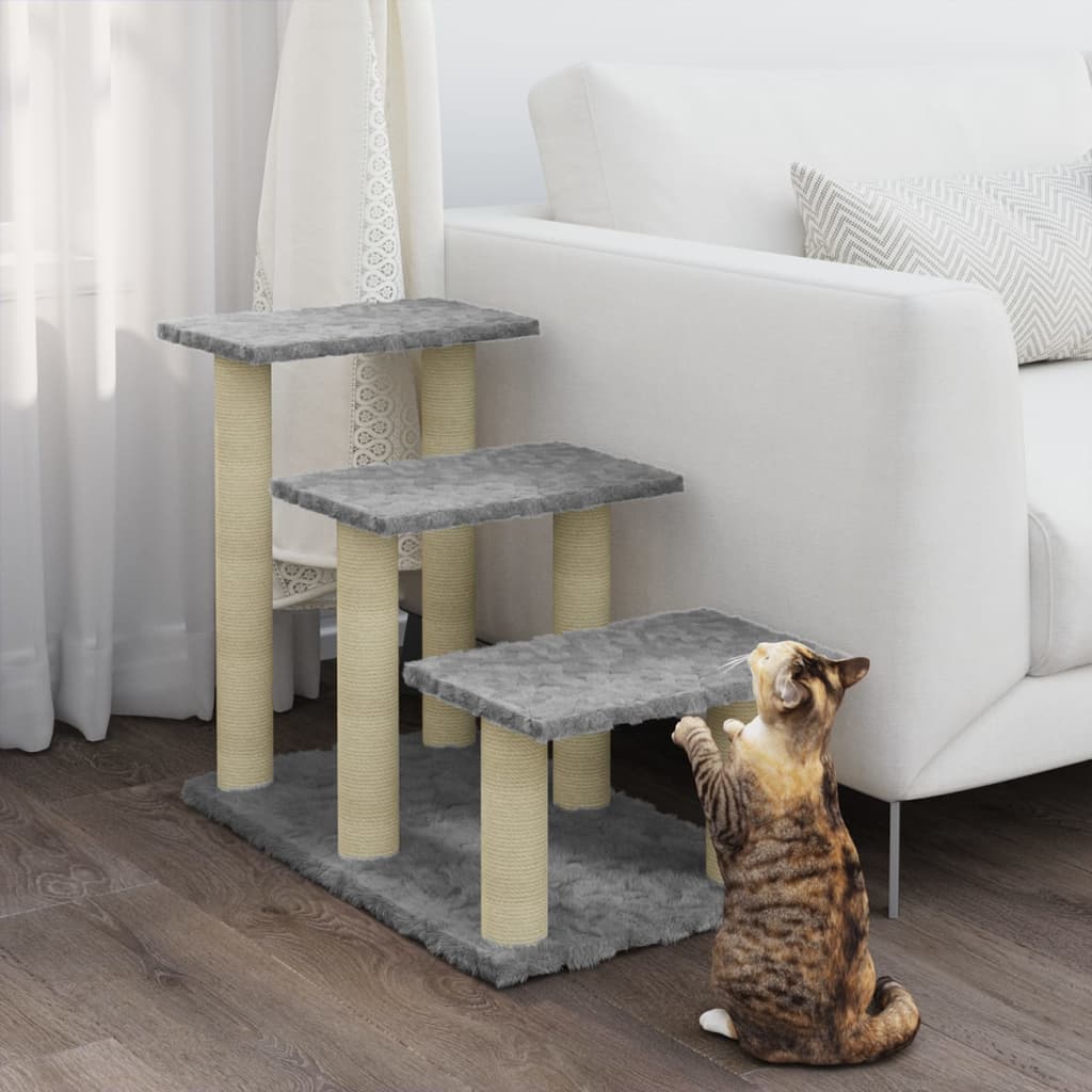VidaXL Kattenmeubel met sisal krabpalen 50,5 cm lichtgrijs