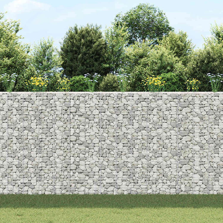 Vidaxl schanskorf plantenbakken 3 st verhoogd 30x30x200 cm ijzer