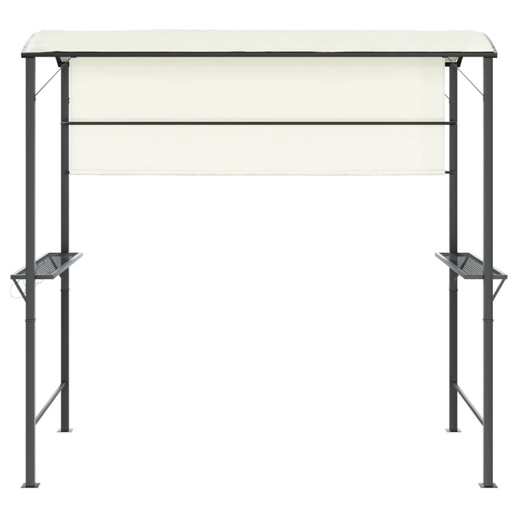 Vidaxl prieel met dak 220x110x200 cm crèmekleurig