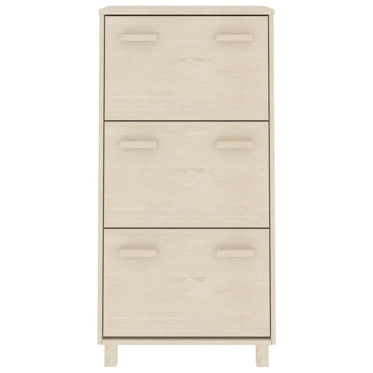 Vidaxl schoenenkast hamar 59,5x35x117 cm grenenhout honingbruin
