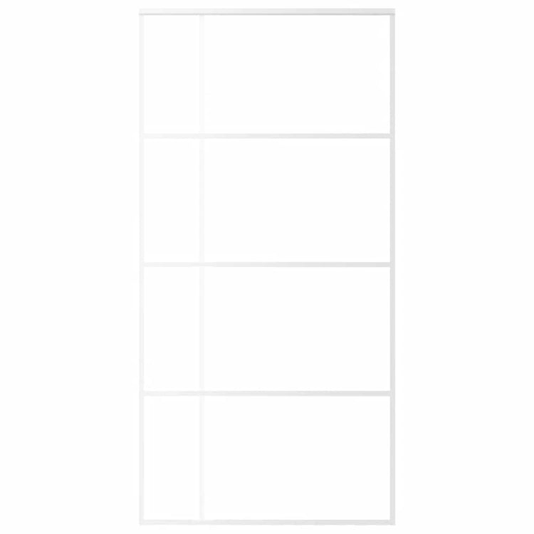 Vidaxl schuifdeur 102,5x205 cm mat esg-glas en aluminium wit