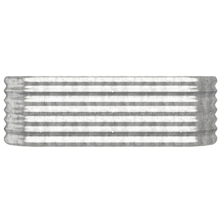 Vidaxl plantenbak 114x40x36 cm gegalvaniseerd staal zilverkleurig