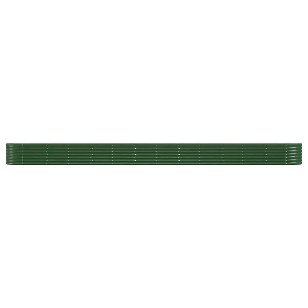 Vidaxl plantenbak 512x80x36 cm gegalvaniseerd staal groen