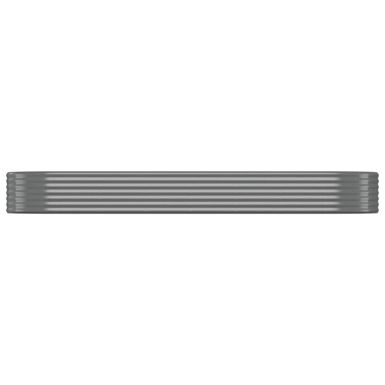 Vidaxl plantenbak 322x100x36 cm gegalvaniseerd staal grijs