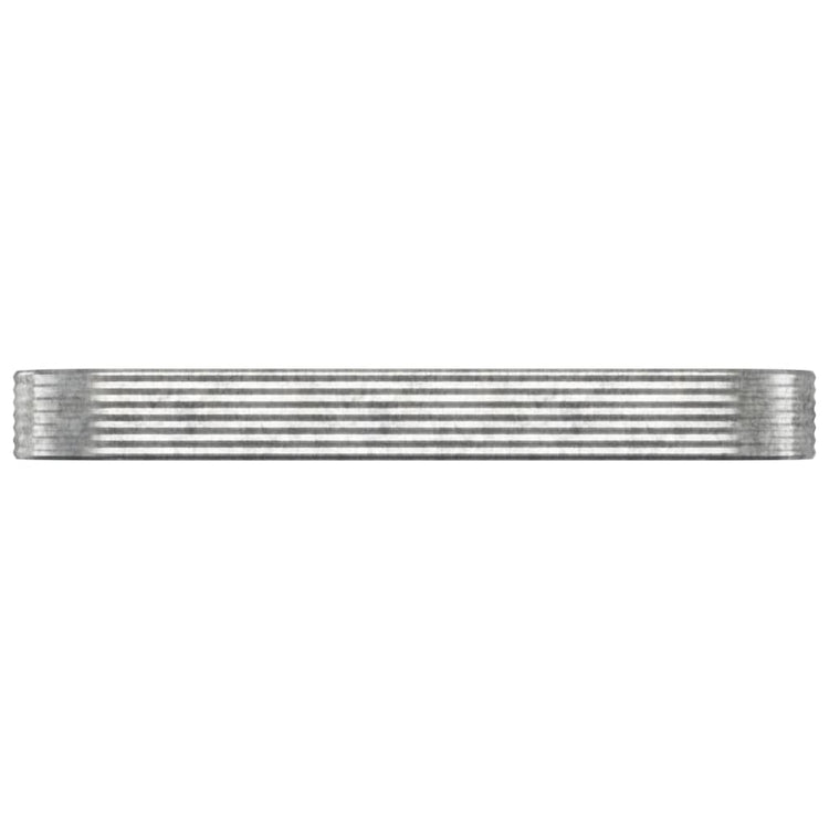 Vidaxl plantenbak 322x100x36 cm gegalvaniseerd staal zilverkleurig