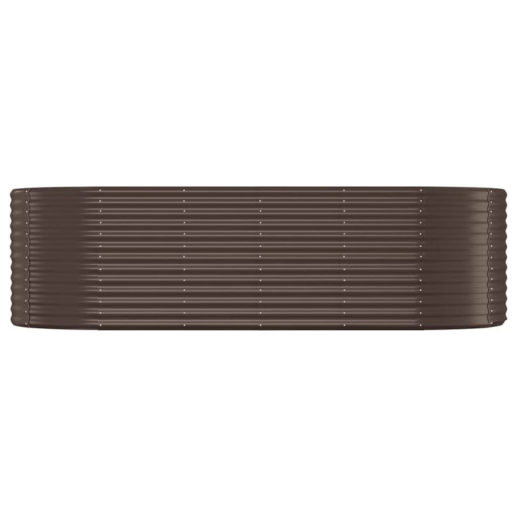 Vidaxl plantenbak 249x100x68 cm gegalvaniseerd staal bruin