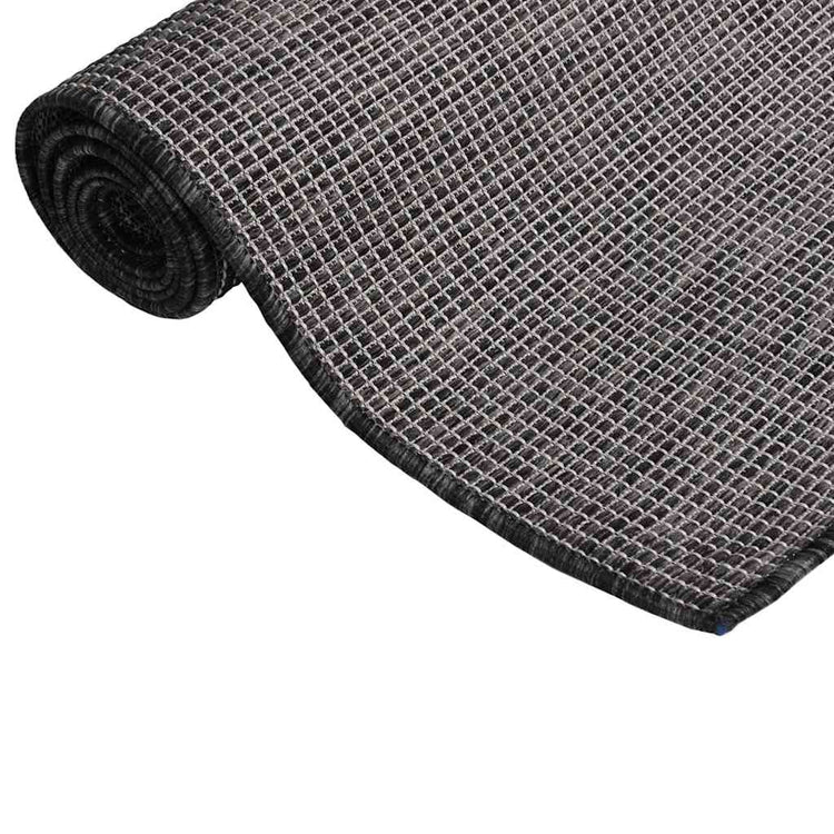 Vidaxl buitenkleed platgeweven 120x170 cm grijs