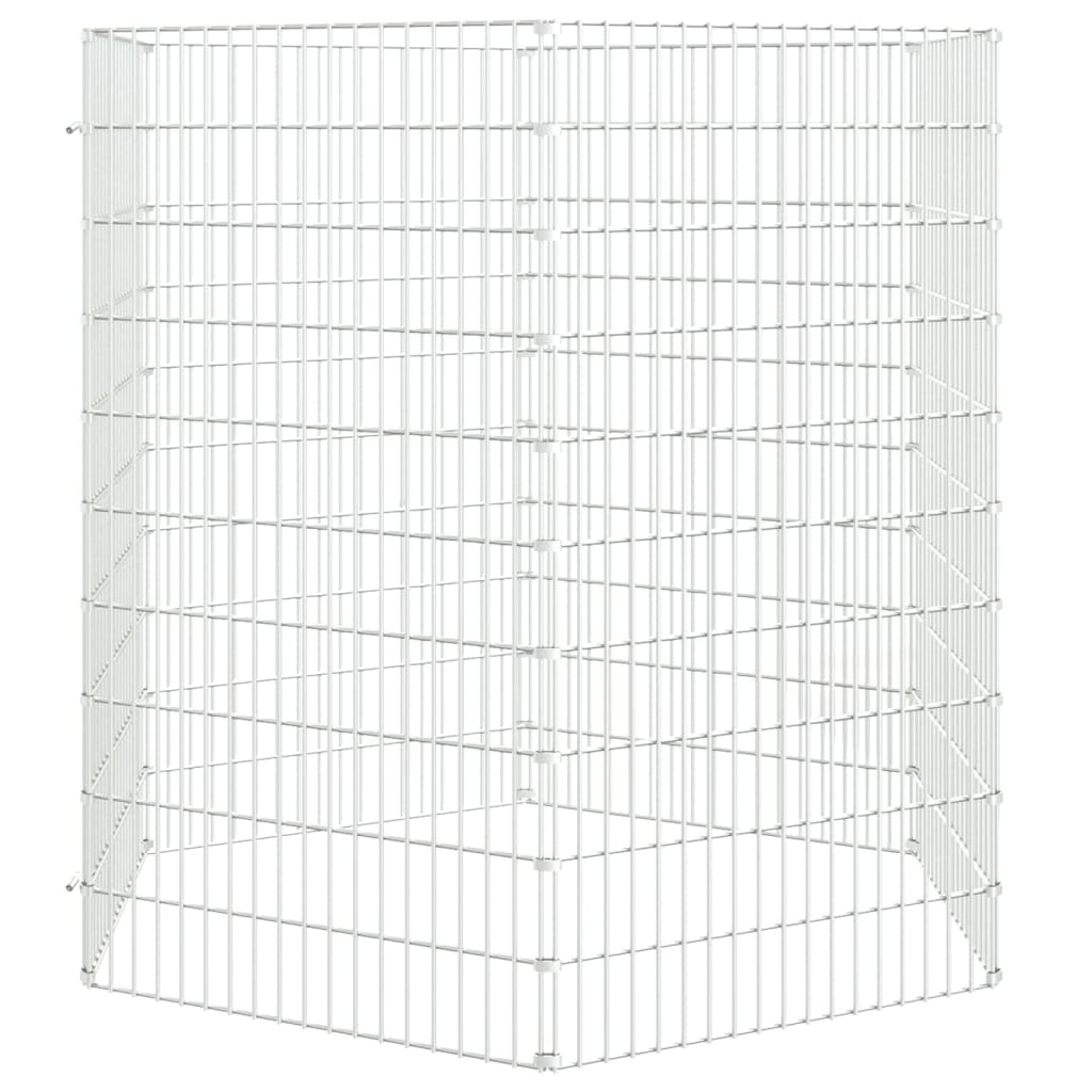 Vidaxl dierenverblijf 6 panelen 54x100 cm gegalvaniseerd ijzer