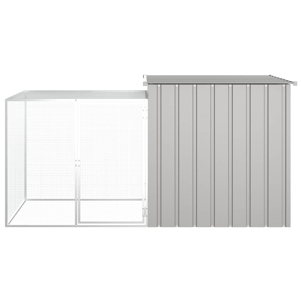 Vidaxl kippenhok 200x91x100 cm gegalvaniseerd staal grijs