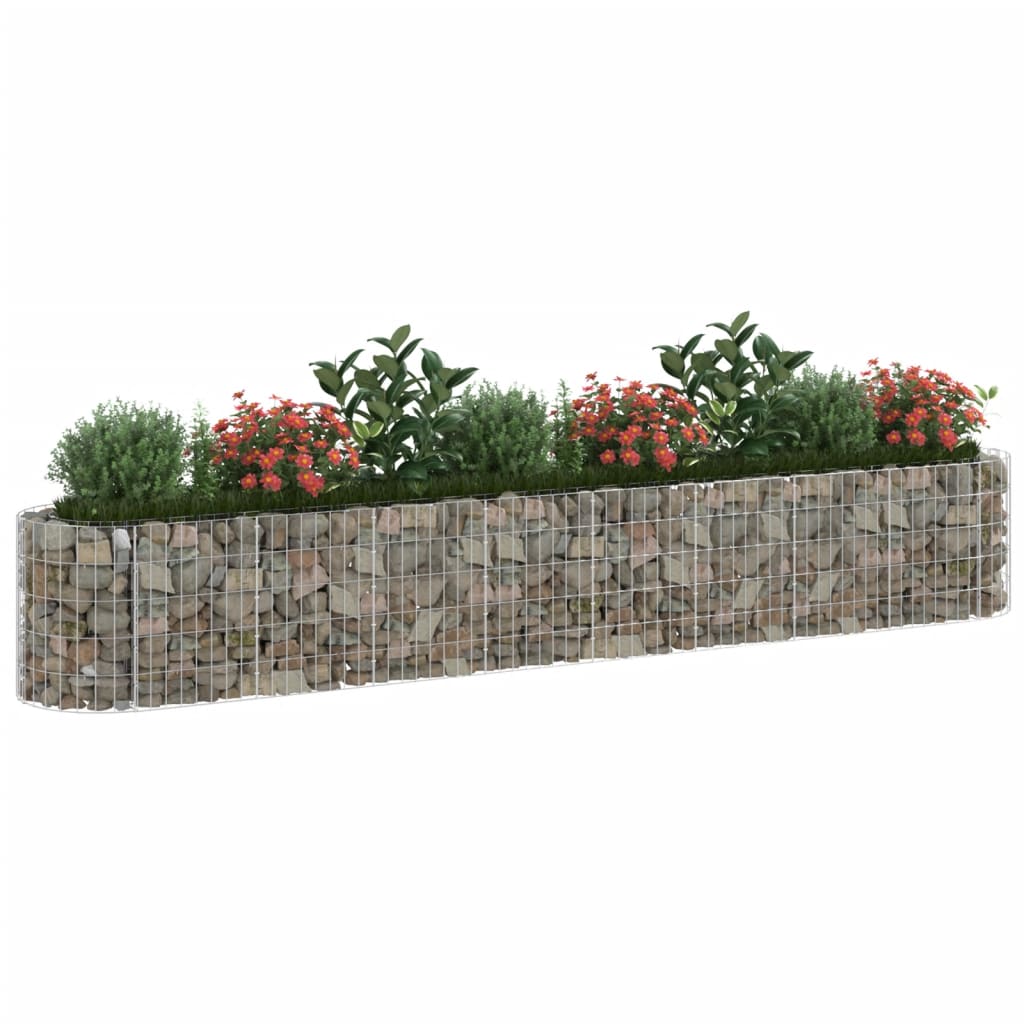 VidaXL Gabion plantenbak verhoogd 330x50x50 cm gegalvaniseerd ijzer