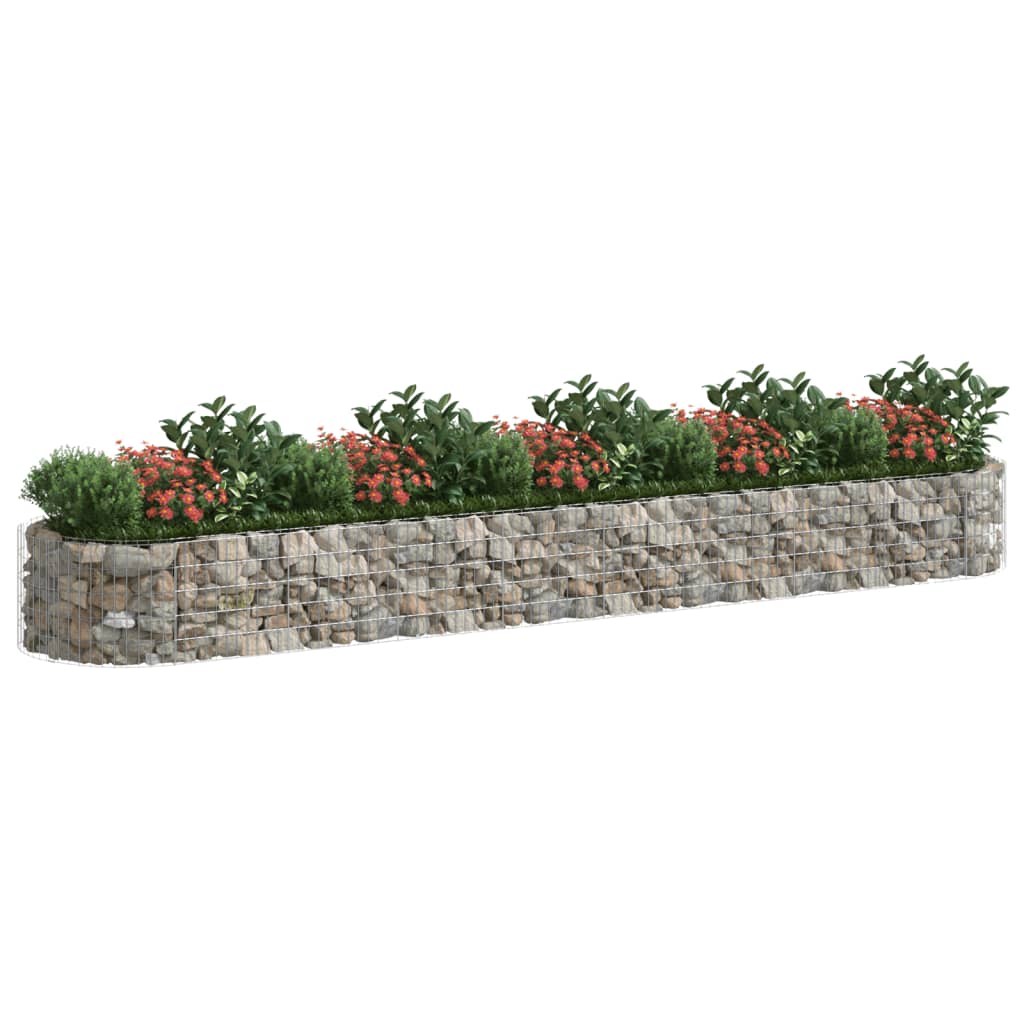 VidaXL Gabion plantenbak verhoogd 500x100x50 cm gegalvaniseerd ijzer