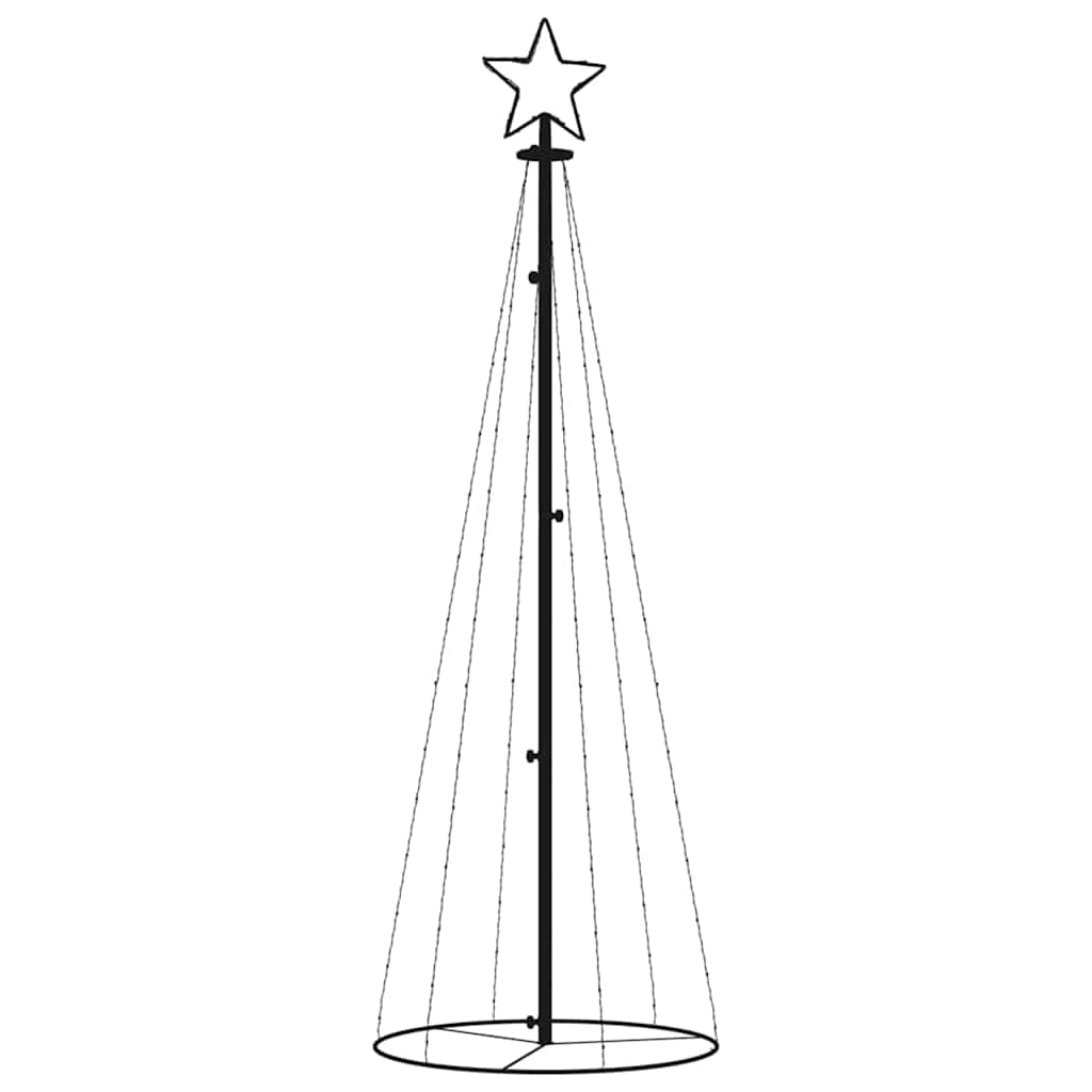 Vidaxl kegelkerstboom 108 led's 70x180 cm meerkleurig
