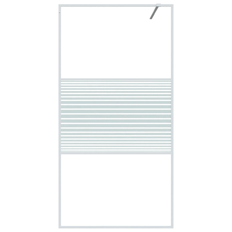 Vidaxl inloopdouchewand 100x195 cm transparant esg-glas wit