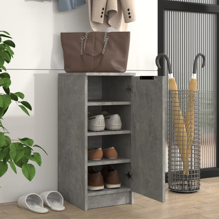 Vidaxl schoenenkast 30x35x70 cm bewerkt hout betongrijs