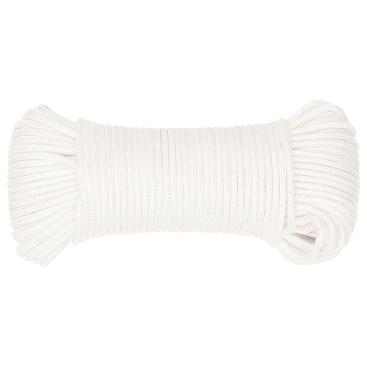 Vidaxl boottouw 3 mm 100 m polypropyleen volwit