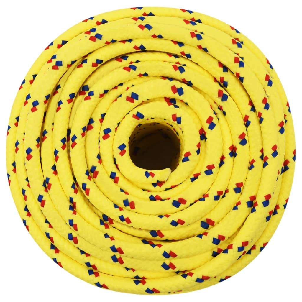Vidaxl boottouw 12 mm 50 m polypropyleen geel