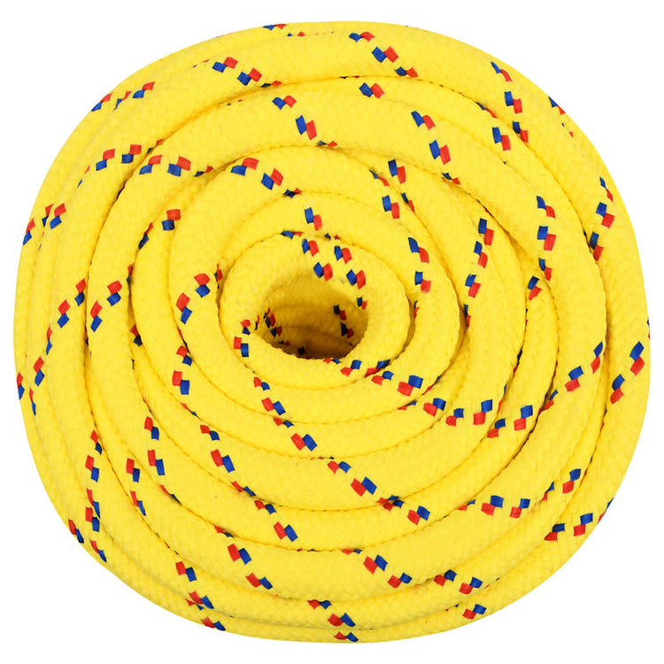 Vidaxl boottouw 16 mm 25 m polypropyleen geel