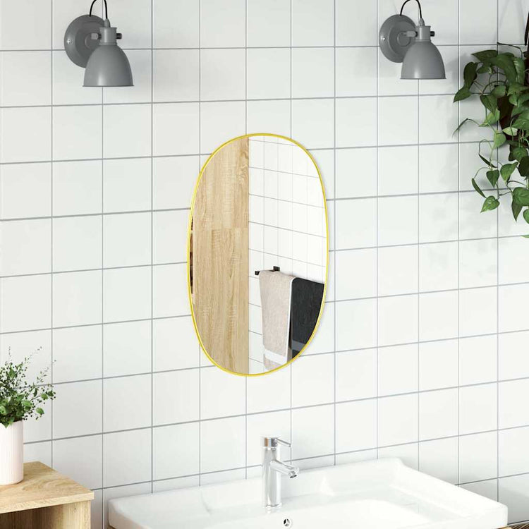 Vidaxl wandspiegel 60x40 cm goudkleurig