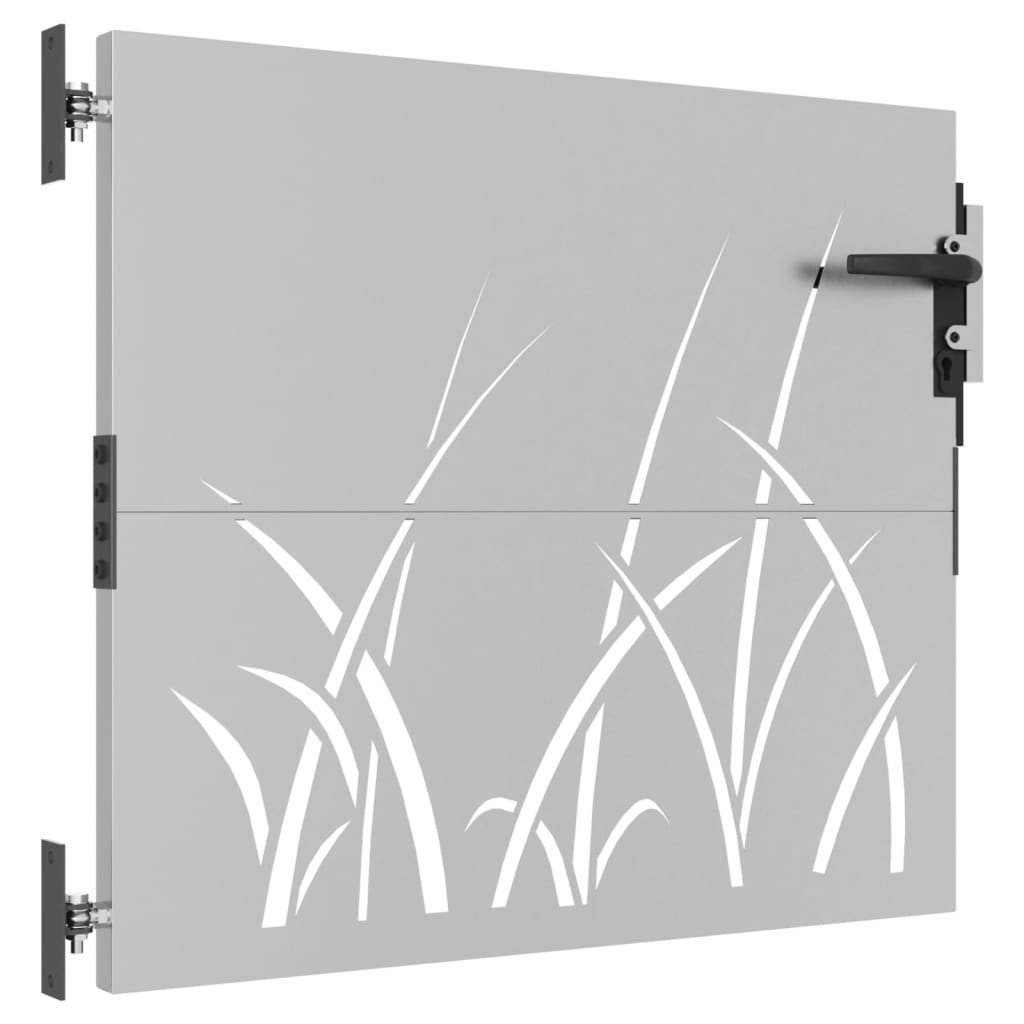 Vidaxl poort 85x100 cm grasontwerp cortenstaal