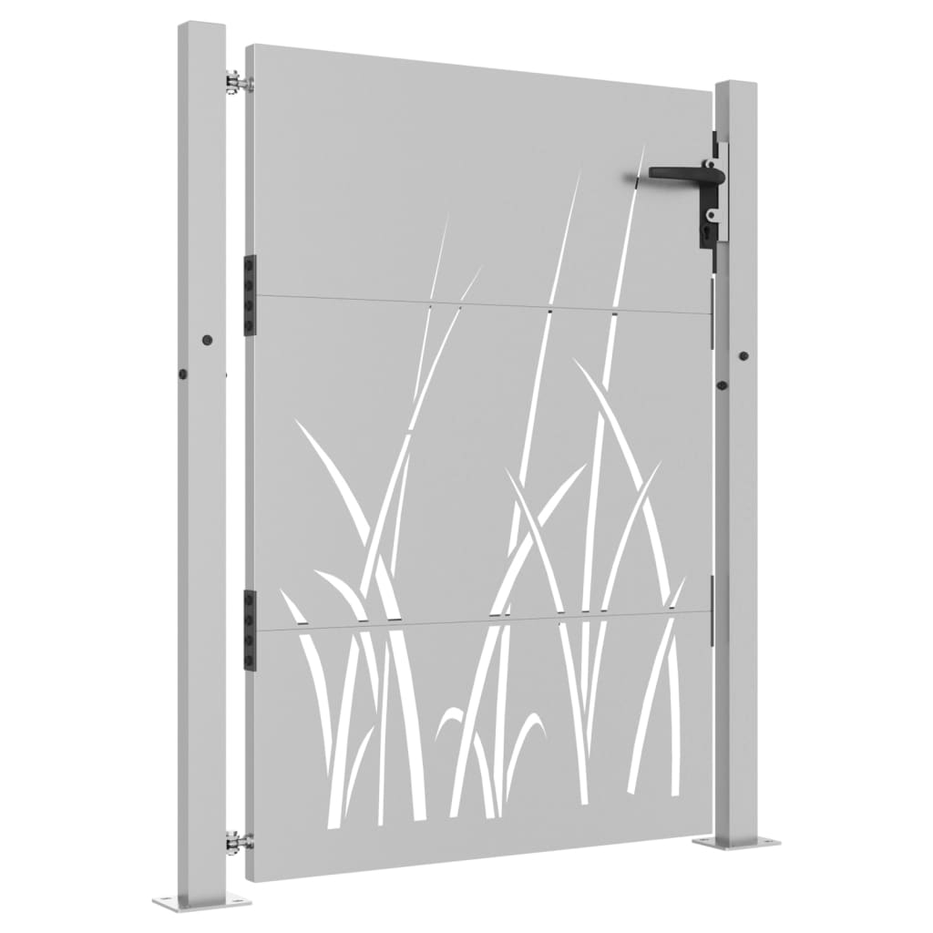 Vidaxl poort 100x125 cm grasontwerp cortenstaal