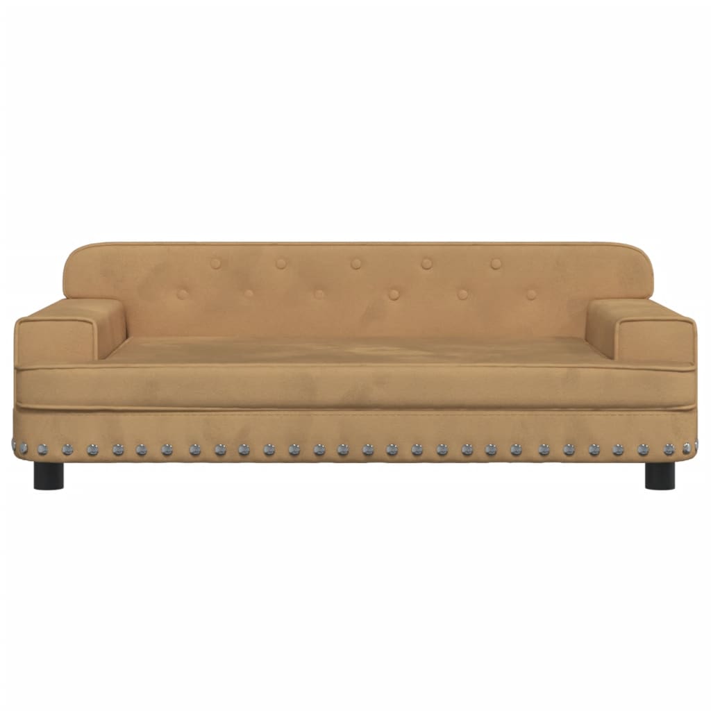Vidaxl hondenmand 90x53x30 cm fluweel bruin