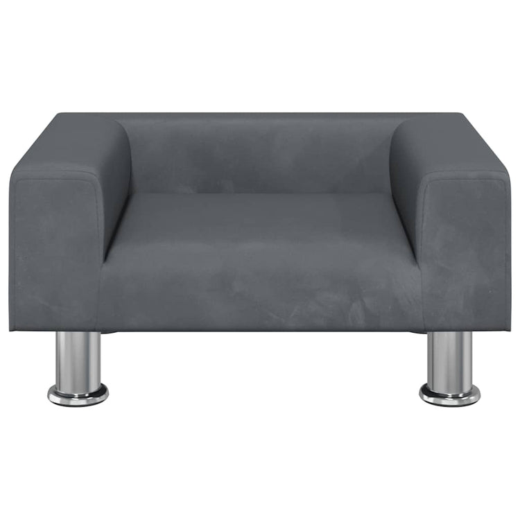 Vidaxl hondenmand 50x40x26,5 cm fluweel donkergrijs