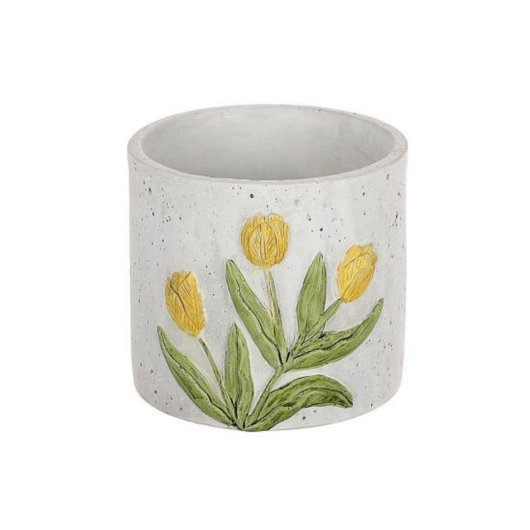Hbx natural living hbx natrural living bloempot tulp geel ø12,5xh11,3cm