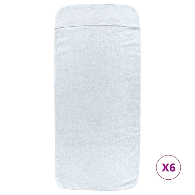 Vidaxl strandhanddoeken 6 st 400 g m² 60x135 cm stof wit