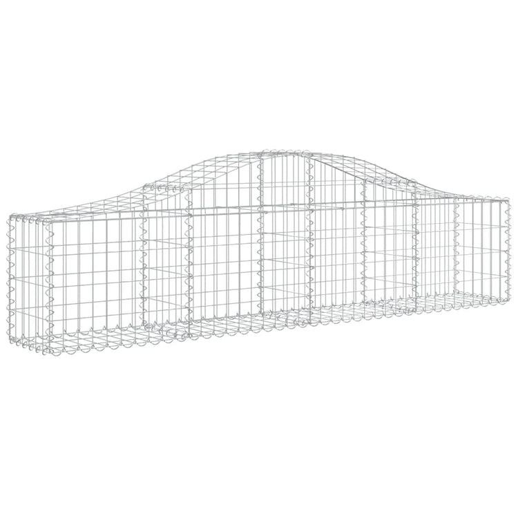 Vidaxl schanskorven 2 st gewelfd 200x30x40 60 cm gegalvaniseerd ijzer