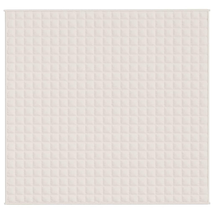 Vidaxl verzwaringsdeken 220x235 cm 15 kg stof lichtcrèmekleurig