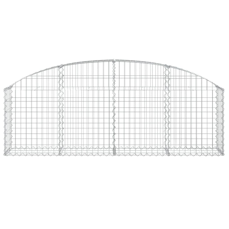 Vidaxl schanskorf gewelfd 200x30x60 80 cm gegalvaniseerd ijzer