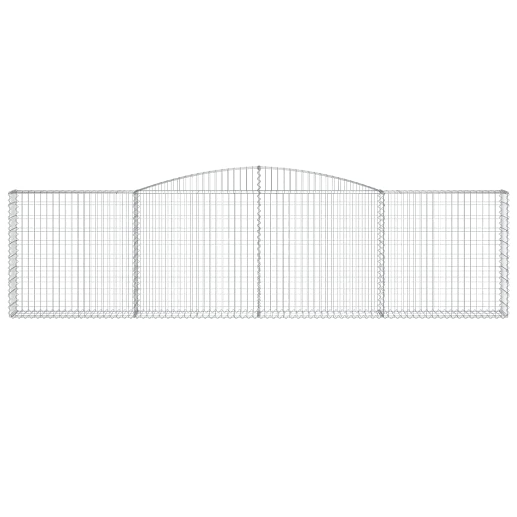 VidaXL Schanskorf gewelfd 400x30x100 120 cm gegalvaniseerd ijzer