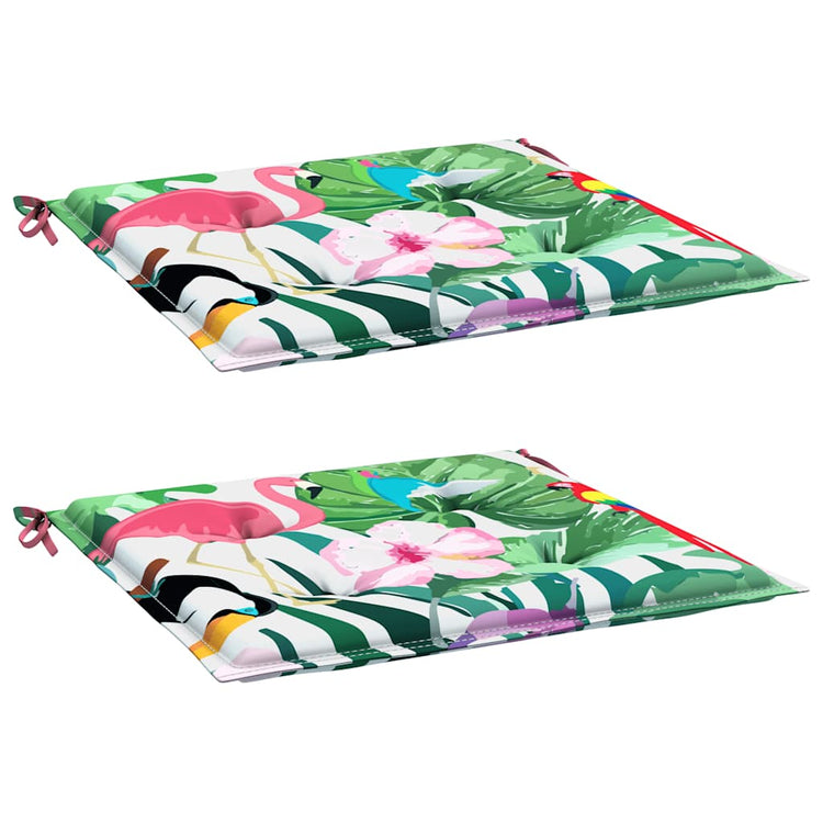 Vidaxl tuinstoelkussens 2 st 40x40x4 cm stof meerkleurig