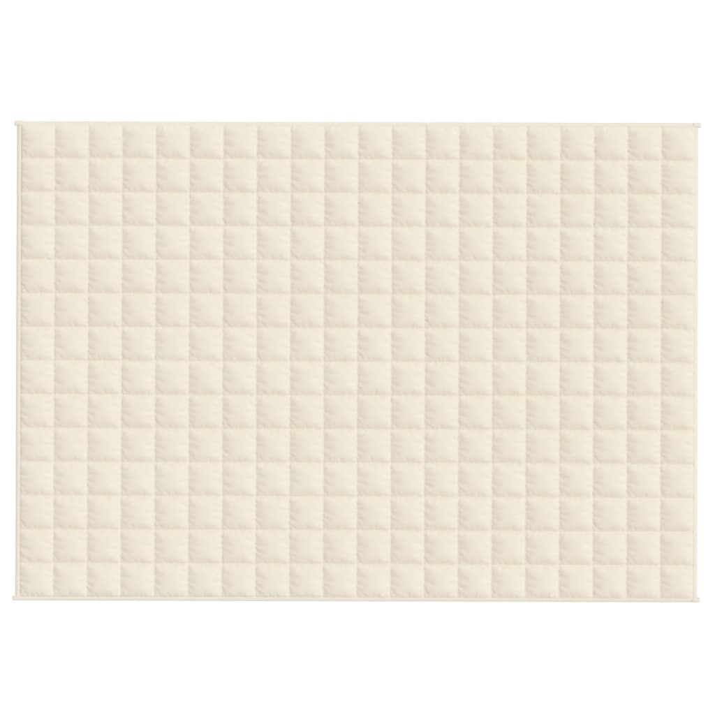 Vidaxl verzwaringsdeken 135x200 cm 6 kg stof lichtcrèmekleurig